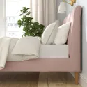 IKEA IDANÄS ІДАНЕС, каркас ліжка з оббивкою, Gunnared блідо-рожевий, 160x200 см 604.589.44 фото thumb №6