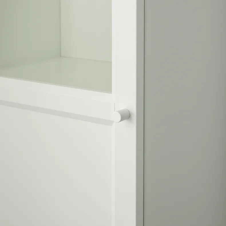 IKEA BILLY БІЛЛІ, стелаж з дод секцією / дверцятами, білий / скло, 40x42x237 см 893.988.60 фото №5