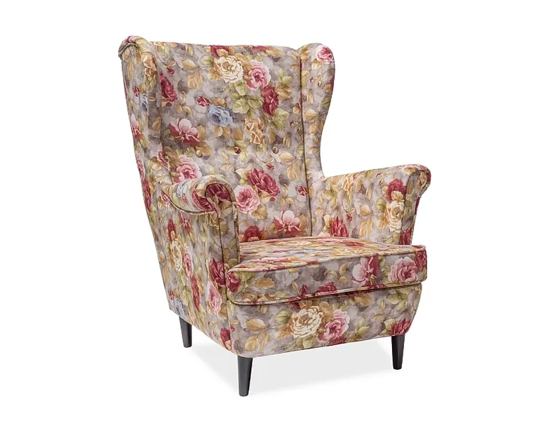 Мягкое кресло SIGNAL LORD CORAL, ткань: цветочный принт фото №1