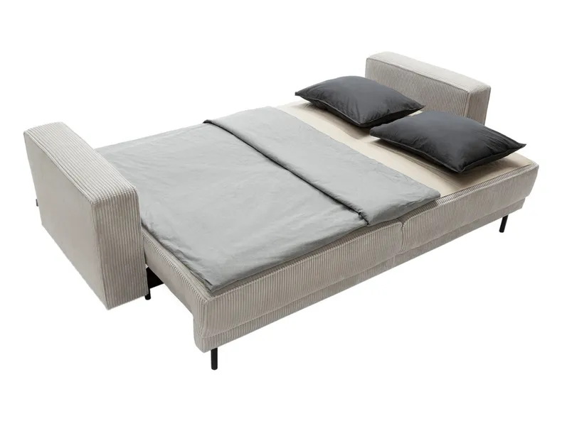 BRW Тримісний диван-ліжко Molde з ящиком для зберігання вельветовий бежевий, Anafi 07 Бежевий SO3-MOLDE-3DL-G1_B8883F фото №7