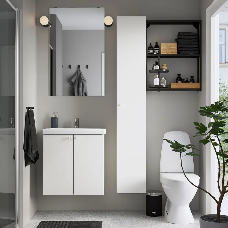 IKEA ENHET ЕНХЕТ, ванна, антрацит / білий, 64x43x65 см 195.469.77 фото №2