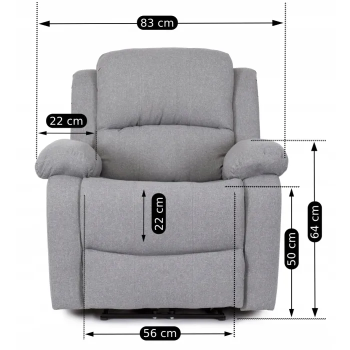 Масажне крісло MEBEL ELITE BONO 2, тканина: сірий фото №18