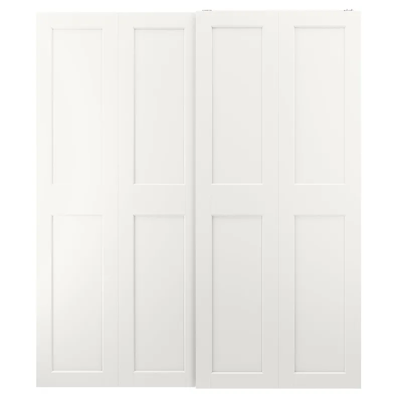 IKEA GRIMO ГРІМО, розсувні дверцята, 2 шт., білий, 200x236 см 805.215.34 фото №1
