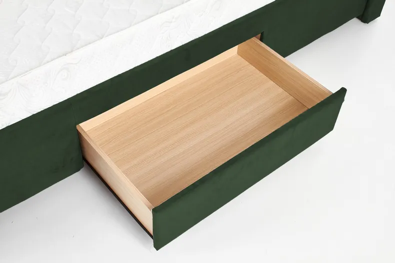Двоспальне ліжко з ящиками HALMAR SABRINA 160x200 см темно-зелене фото №6