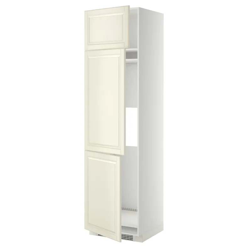 IKEA METOD МЕТОД, высокий шкаф д / холод / мороз / 3 дверцы, белый / бодбинские сливки, 60x60x220 см 594.532.02 фото №1