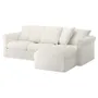 IKEA GRÖNLID ГРЁНЛИД, 3-местный диван с козеткой, Инсерос белый 194.071.46 фото