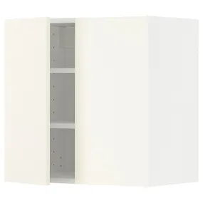 IKEA METOD МЕТОД, навесной шкаф с полками / 2дверцы, белый / Вальстена белый, 60x60 см 895.072.70 фото