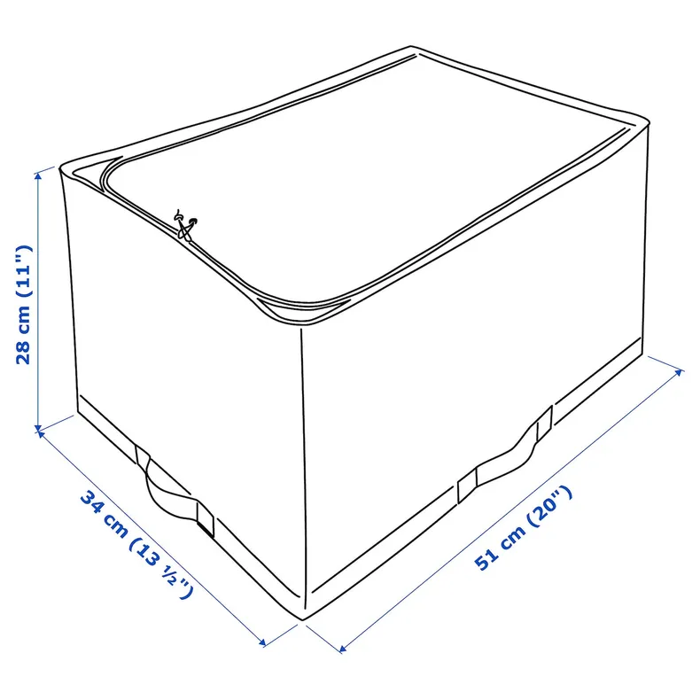 IKEA STUK СТУК, коробка для зберігання, білий/сірий, 34x51x28 см 403.096.86 фото №6