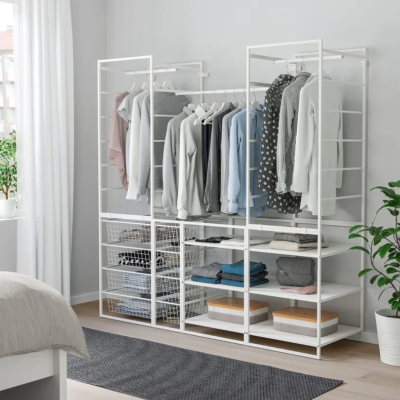 IKEA JONAXEL ЙОНАКСЕЛЬ, гардероб, комбинация, белый, 173x51x173 см 892.976.63 фото №3