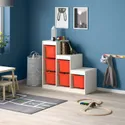 IKEA TROFAST ТРУФАСТ, шафа, білий / помаранчевий, 99x44x94 см 995.332.21 фото thumb №2