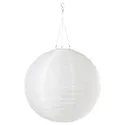 IKEA SOLVINDEN СОЛЬВІНДЕН, LED підвісний світильник сон батар, зовнішній / сфера білий, 45 см 705.136.57 фото thumb №1
