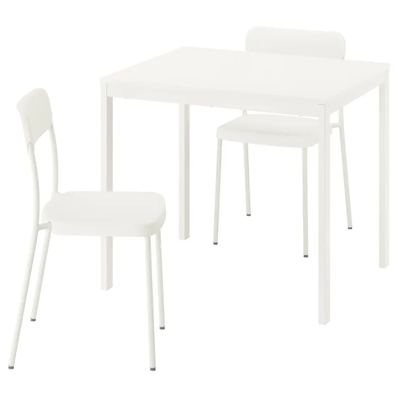 IKEA VIHALS / VIHALS, стіл та 2 стільці, білий/білий, 84/120x74 см 095.899.53 фото №1