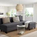 IKEA BORGÅSEN БОРГОСЕН, 3-местный диван-кровать, с шезлонгом темно-серого цвета 805.724.58 фото thumb №4