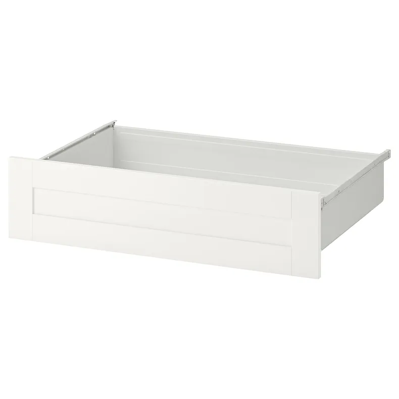 IKEA SANNIDAL САННИДАЛЬ, ящик, белый / белый, 80x57x20 см 594.378.44 фото №1