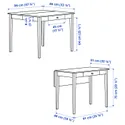 IKEA IDANÄS ІДАНЕС / SKOGSBO СКОГСБУ, стіл+2 стільці, білий / темно-коричневий, 51 / 86x96 см 295.151.12 фото thumb №6