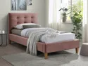 Кровать односпальная SIGNAL TEXAS VELVET 90х200, Bluvel 52 - антикварный розовый фото thumb №1