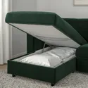 IKEA VIMLE ВИМЛЕ, 3-местный диван-кровать, с шезлонгом/Djuparp темно-зеленый 495.372.74 фото thumb №4