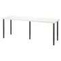 IKEA LAGKAPTEN ЛАГКАПТЕН / OLOV ОЛОВ, письмовий стіл, білий / чорний, 200x60 см 794.176.04 фото