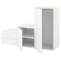 IKEA PLATSA ПЛАТСА, гардероб із 2 дверцятами+2 шухлядам, білий/ФОННЕС білий, 180x57x123 см 794.369.14 фото thumb №1