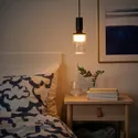 IKEA SUNNEBY СУННЕБЮ / MOLNART МОЛЬНАРТ, підвісний світильник із лампою, біла тканина / візерунок у формі трубки 795.279.85 фото thumb №2