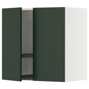 IKEA METOD МЕТОД, навесной шкаф с сушилкой/2дверцы, белый/Гавсторп темно-зеленый, 60x60 см 895.566.75 фото