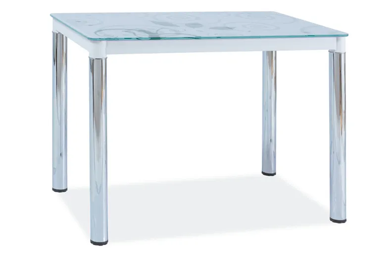 Стол обеденный стеклянный SIGNAL DAMAR, белый, 60x100 фото №5