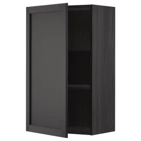 IKEA METOD МЕТОД, навесной шкаф с полками, черный / Лерхиттан с черными пятнами, 60x100 см 194.545.57 фото