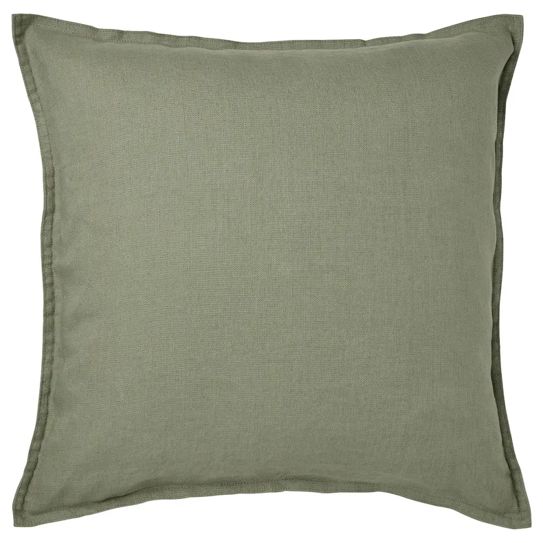 IKEA DYTÅG ДЮТОГ, чехол на подушку, серо-зеленый, 50x50 см 705.541.29 фото №1