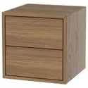 IKEA EKET ЭКЕТ, шкаф с 2 ящиками, коричневый/орех, 35x35x35 см 205.745.92 фото thumb №1