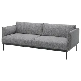 IKEA ÄPPLARYD ЕППЛАРЮД, 3-місний диван, ЛЕЙДЕ сірий/чорний 705.062.37 фото