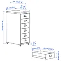 IKEA HELMER ХЕЛЬМЕР, тумба з шухлядами на коліщатах, чорний, 28x69 см 203.419.70 фото thumb №7