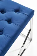 Лавка HALMAR MILAGRO, каркас - срібло, сидіння - темно-синій фото thumb №4