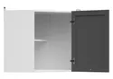 BRW Угловой верхний кухонный шкаф Junona Line 60 см левый/правый графит, белый/графит GNWU/57_LP-BI/GF фото thumb №3