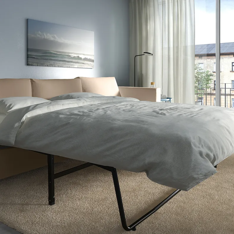 IKEA VIMLE ВІМЛЕ, 3-місний диван-ліжко, ХАЛЛАРП бежевий 095.370.54 фото №4