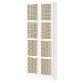 IKEA BILLY БІЛЛІ / HÖGADAL ХЕГАДАЛ, книжкова шафа з дверцятами, білий, 80x30x202 см 495.722.05 фото