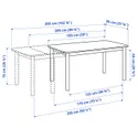 IKEA STRANDTORP СТРАНДТОРП / ODGER ОДГЕР, стол и 4 стула, белый / антрацит, 150 / 205 / 260 см 795.689.28 фото thumb №7