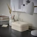 IKEA PLOGFÅRA ПЛОГФОРА, коробка для зберігання з кришкою, світло-бежевий, 22x16x8 см 905.432.10 фото thumb №2