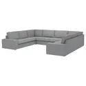 IKEA KIVIK КІВІК, диван U-подібної форми, 7-місний, Tibbleby бежевий/сірий 894.405.76 фото thumb №1