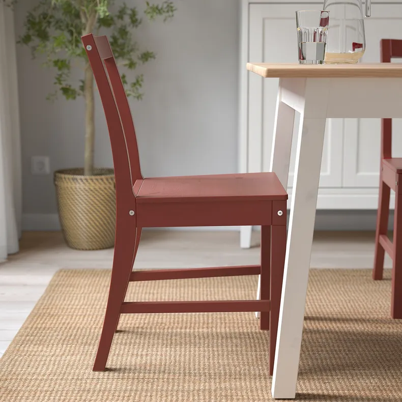 IKEA PINNTORP ПІННТОРП, стілець, червона морилка 405.294.76 фото №6