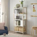 IKEA EKENABBEN ЭКЕНАББЕН, открытый стеллаж, осина / белый, 70x34x154 см 804.878.13 фото thumb №2