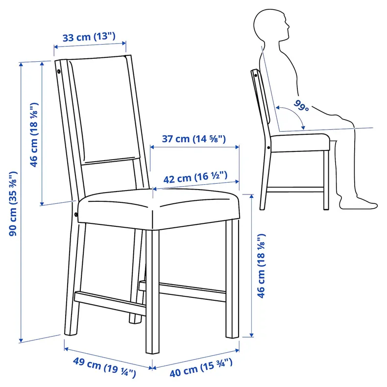 IKEA STEFAN СТЕФАН, стілець, коричнево-чорний / КНІСА сірий / бежевий 805.120.87 фото №6