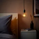 IKEA SKAFTET СКАФТЕТ / LUNNOM ЛУННОМ, подвесной светильник с лампочкой, никелированная / прозрачная сфера 694.944.24 фото thumb №2