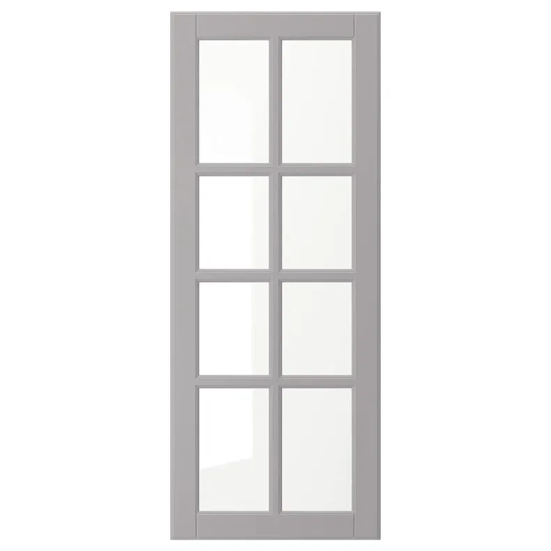 IKEA BODBYN БУДБИН, стеклянная дверь, серый, 40x100 см 204.850.39 фото №1