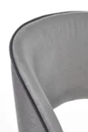Кухонный стул бархатный HALMAR MARINO Velvet, серый MONOLITH 85 / белый фото thumb №5