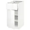 IKEA METOD МЕТОД / MAXIMERA МАКСИМЕРА, напольный шкаф с ящиком / дверцей, белый / Рингхульт белый, 40x60 см 394.591.44 фото thumb №1