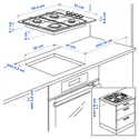 IKEA LAGAN ЛАГАН, поверхность встраиваемая газовая, белый, 59 см 405.222.72 фото thumb №6