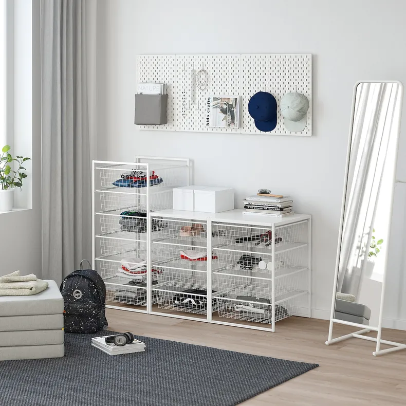 IKEA JONAXEL ЙОНАКСЕЛЬ, комбинация д / хранения, белый, 148x51x104 см 892.976.77 фото №3