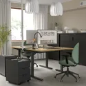 IKEA MITTZON МИТТЗОН, письменный стол, дуб / черный, 120x80 см 995.260.94 фото thumb №2