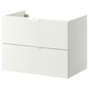 IKEA GODMORGON ГОДМОРГОН, шафа під раковину із 2 шухлядами, білий, 80x47x58 см 002.811.04 фото thumb №1