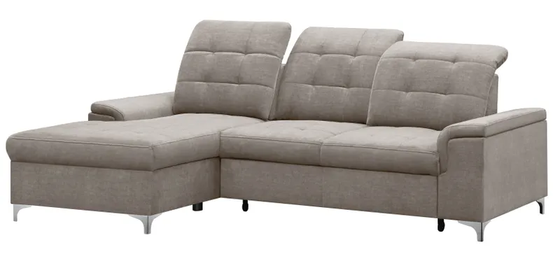 BRW Ариадо раскладывающийся угловой диван с ящиком для хранения велюр бежевый, Vogue 02 NA-ARIADO-RECBK.2F-G3_BB2CD2 фото №2